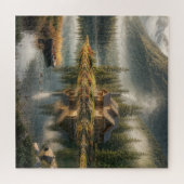 Bergsee Cabin mit Rowboat Puzzle (Horizontal)