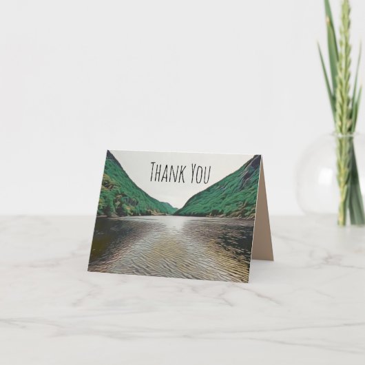 Bergsee Dankeskarte (Vorderseite)