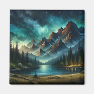 Bergsee/Ferienhaus unter den Sternen Magnet