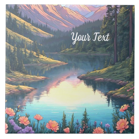 Bergsee Fliese (Vorderseite)