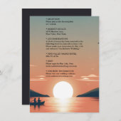 Bergsee Forest Outdoor Lake Wedding Begleitkarte (Vorne/Hinten)