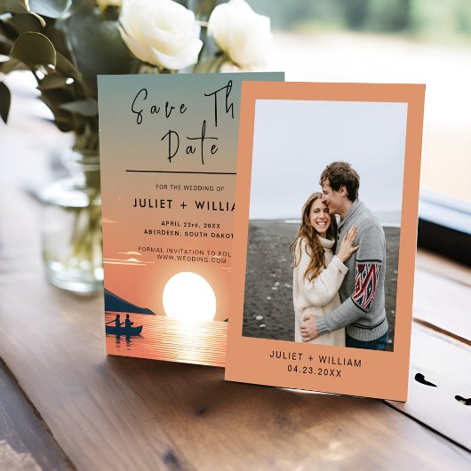 Bergsee Forest Outdoor Lake Wedding Save The Date