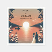 Bergsee Forest Outdoor Lake Wedding Serviette (Vorderseite)