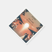 Bergsee Forest Outdoor Lake Wedding Serviette (Ecke)