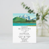 Bergsee Forest Outdoor Wasserfarbenhochzeit (Stehend Vorderseite)