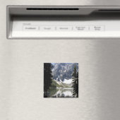 Bergsee Gerahmt durch Bäume Magnet (In Situ (Geschirrspüler))