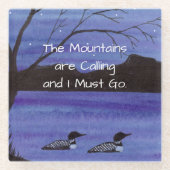 Bergsee Glasuntersetzer (Vorderseite)