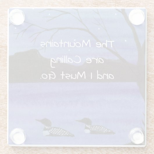 Bergsee Glasuntersetzer (Rückseite)