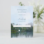 Bergsee - Hochzeit der rustikalen Natur RSVP Karte (Stehend Vorderseite)