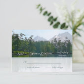 Bergsee - Hochzeit der rustikalen Natur RSVP Karte (Stehend Vorderseite)