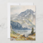 Bergsee Hochzeit Einladung (Rückseite)