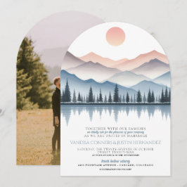 Bergsee-Hochzeit Einladung