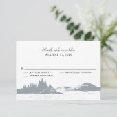 Bergsee | Hochzeit RSVP Karte (Stehend Vorderseite)