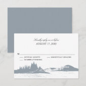 Bergsee | Hochzeit RSVP Karte (Vorne/Hinten)