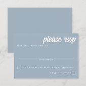 Bergsee-Hochzeit RSVP Karte (Vorne/Hinten)