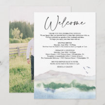 Bergsee Hochzeit Willkommensbrief