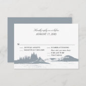 Bergsee| Hochzeitsrabatt mit Menüauswahl RSVP Karte (Vorne/Hinten)