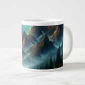 Bergsee/Hütte unter den Sternen Jumbo-Tasse (Vorderseite Rechts)