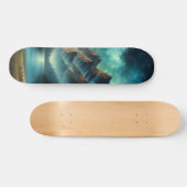 Bergsee/Hütte unter den Sternen Skateboard (Horizontal)