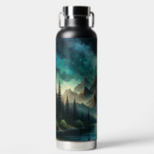 Bergsee/Hütte unter den Sternen Trinkflasche (Vorderseite)