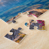 Bergsee-Hütten-Landschaft Puzzle (Seite)