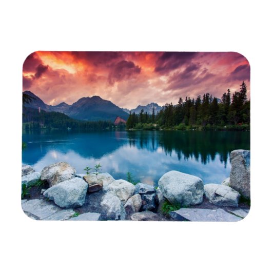 Bergsee im Nationalpark Hohe Tatra 2 Magnet (Horizontal)