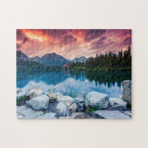 Bergsee im Nationalpark Hohe Tatra 2 Puzzle