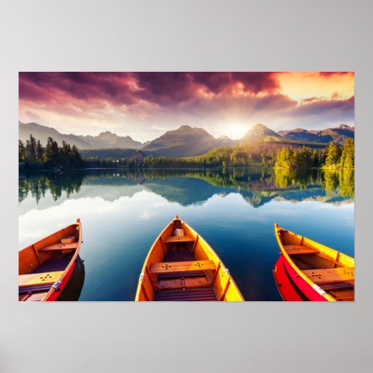 Bergsee im Nationalpark Hohe Tatra 3 Poster (Vorne)