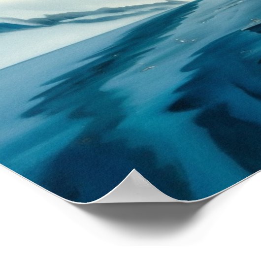 Bergsee im Winter Poster (Ecke)