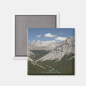 Bergsee in einem Tal mit blauem Himmel Magnet (Vorderseite/Rückseite)