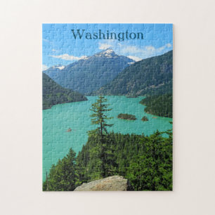 Bergsee-Landschaft im Nordatlantik Puzzle