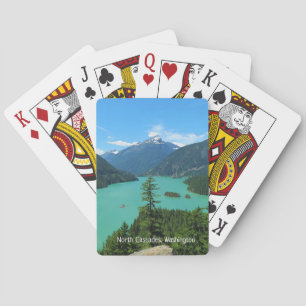 Bergsee-Landschaft im Norden Cascades Spielkarten