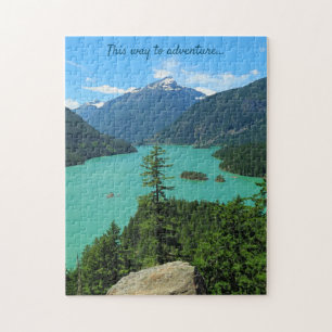 Bergsee-Landschaft im Norden Cascades WA Puzzle
