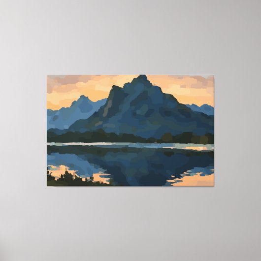 Bergsee Landschaft Leinwanddruck (Vorderseite)