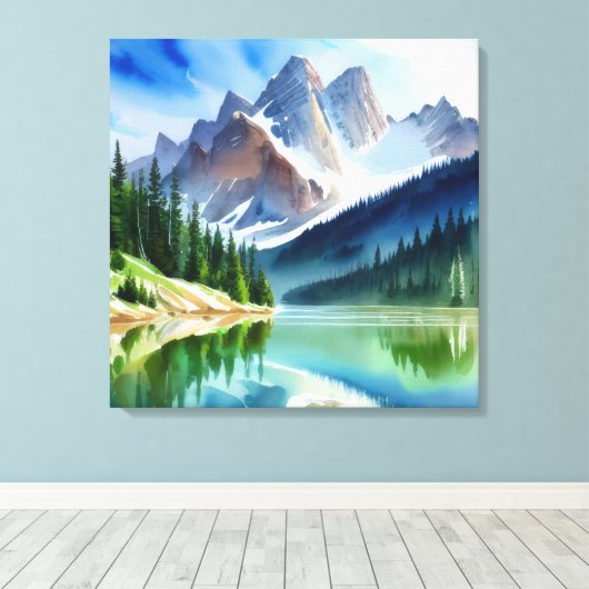 Bergsee Landschaft Leinwanddruck (Insitu (Holzboden))