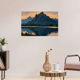 Bergsee Landschaft Poster
