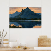 Bergsee Landschaft Poster (Küche)