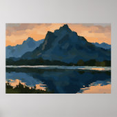 Bergsee Landschaft Poster (Vorne)
