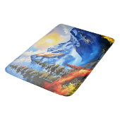 Bergsee: Landschaftliche Sicht Badematte (Schrägansicht)