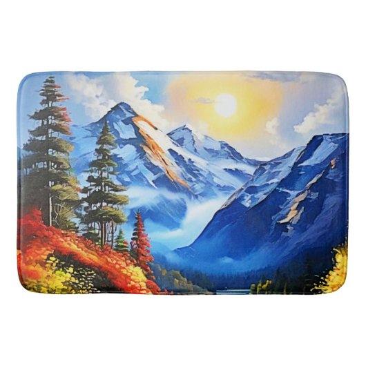 Bergsee: Landschaftliche Sicht Badematte (Vorderseite)