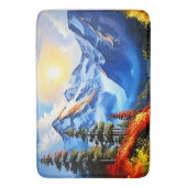 Bergsee: Landschaftliche Sicht Badematte (Vorderseite Vertikal)