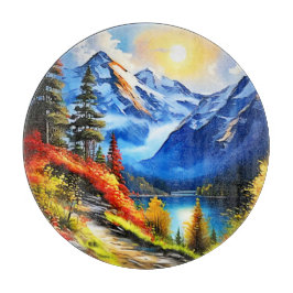 Bergsee: Landschaftliche Sicht Schneidebrett