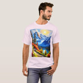 Bergsee: Landschaftliche Sicht T-Shirt (Vorne ganz)