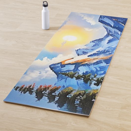 Bergsee: Landschaftliche Sicht Yogamatte (Beispiel)