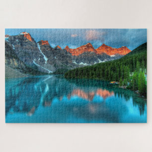 Bergsee-Landschafts-Puzzle Puzzle