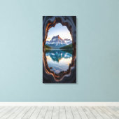 Bergsee Leinwanddruck (Insitu (Holzboden))