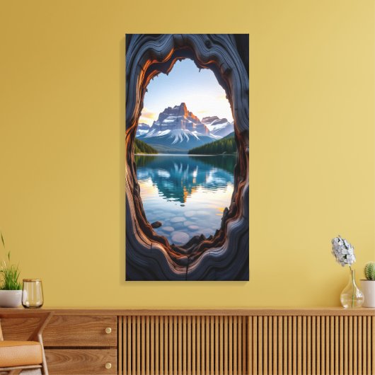 Bergsee Leinwanddruck (Insitu (Wohnzimmer))