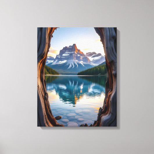 Bergsee Leinwanddruck (Vorderseite)