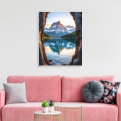 Bergsee Leinwanddruck (Insitu (Wohnzimmer))