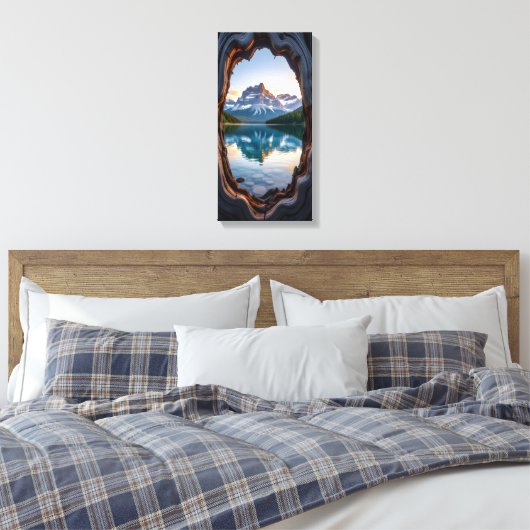 Bergsee Leinwanddruck (Insitu (Schlafzimmer))